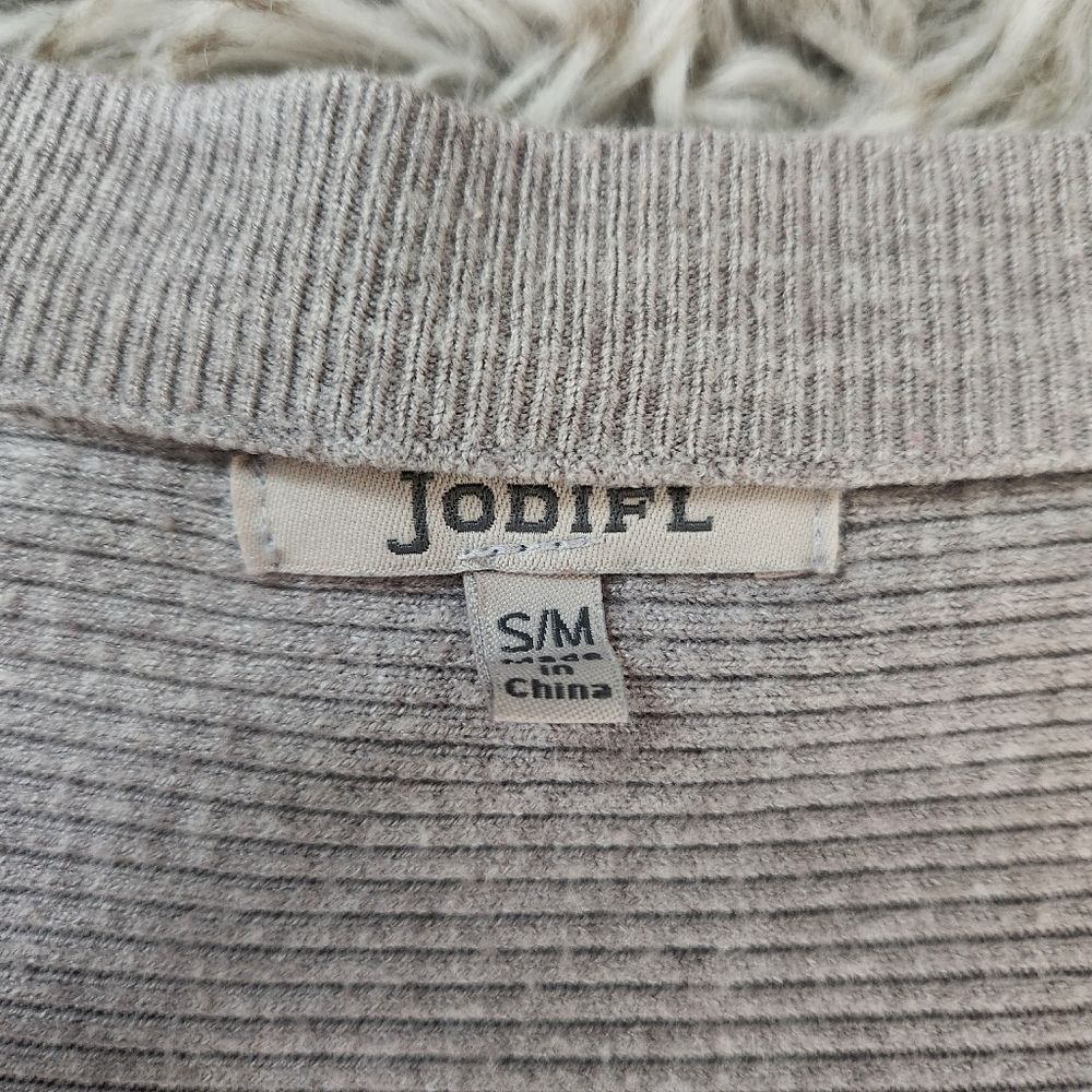 Jodifl Choker Collar Long Sleeve Tunic Sweater Gray Women's Size S/M - Picture 5 of 9
